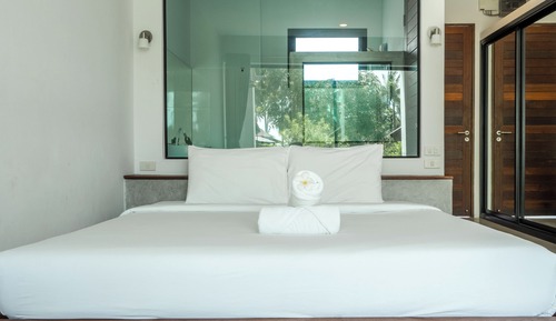 Estudio Deluxe, 1 cama doble, vistas al jardín
