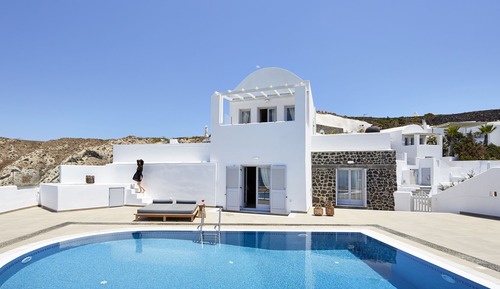 Villa, varias camas, bañera de hidromasaje, vistas al mar (Saphire - Private Heated Pool)
