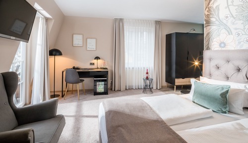 Habitación clásica doble, 1 cama doble, balcón, vistas al río