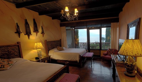 Habitación Confort, 2 camas de matrimonio, vistas al lago