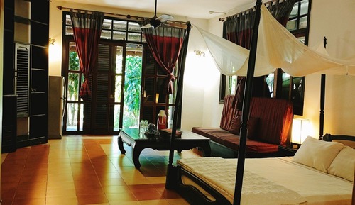 Habitación familiar, vistas al jardín