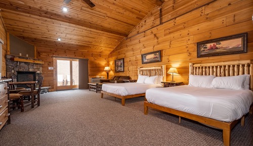 Cabaña Confort, 2 camas de matrimonio, junto a la montaña (C43,Pet Friendly,Stand alone cabin)
