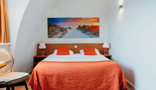 Habitación doble, bañera, vistas al mar