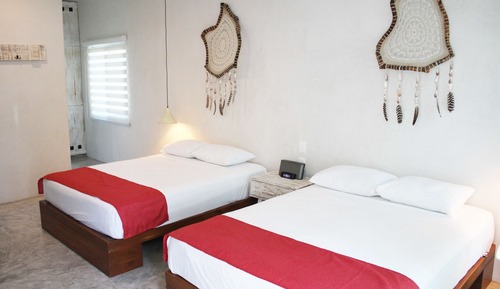 Habitación Deluxe doble, 2 camas de matrimonio, vistas al jardín, planta baja