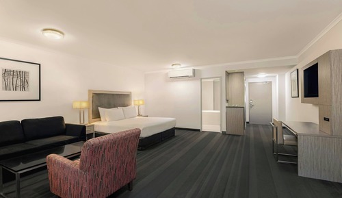 Habitación Deluxe, 1 cama de matrimonio grande con sofá cama