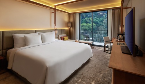 Habitación Club, 1 cama de matrimonio grande, balcón, vistas al jardín