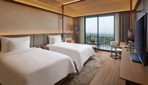 Habitación Deluxe, 2 camas individuales, balcón, vistas al jardín