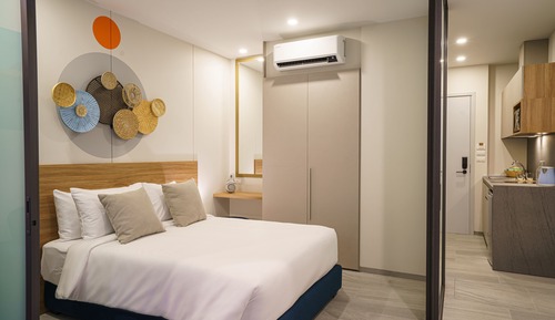 Apartamento, 1 habitación, en una planta alta