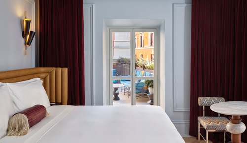 Habitación, 1 cama de matrimonio grande, terraza