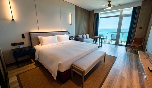 Habitación, 1 cama de matrimonio grande, vistas al mar