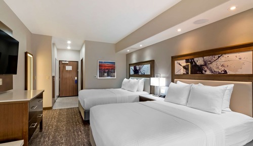 Habitación estándar, 2 camas de matrimonio, no fumadores, frigorífico y microondas