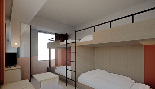 Habitación cuádruple, no fumadores (Loft Bed for 4 Guests)