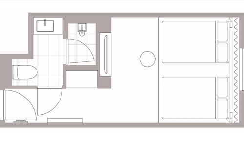 Habitación Deluxe con 2 camas individuales, no fumadores (upto 2 adults 2 children)