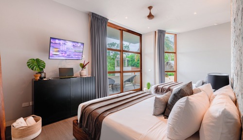 Habitación de lujo doble, 2 camas de matrimonio, bañera de hidromasaje