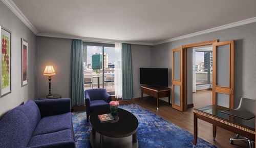 Suite ejecutiva, 1 cama de matrimonio grande con sofá cama, vistas a la ciudad