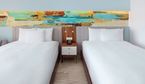 Habitación Deluxe, 2 camas de matrimonio, terraza, vistas al mar