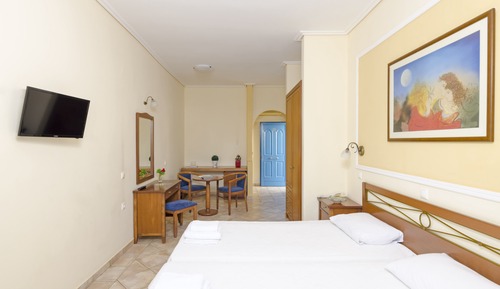 Habitación básica con 1 cama doble o 2 individuales, vistas al jardín