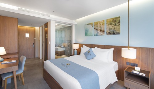 Habitación Deluxe doble, 1 cama de matrimonio, balcón, vistas a la playa
