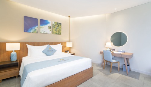 Habitación panorámica doble, 1 cama de matrimonio, balcón, vistas al mar
