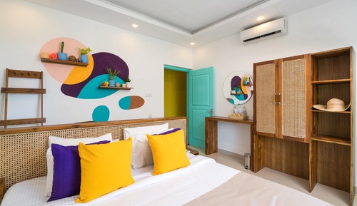 Habitación Deluxe doble, vistas parciales al mar