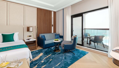 Habitación familiar, 1 cama de matrimonio grande, vistas al mar (Luxury)