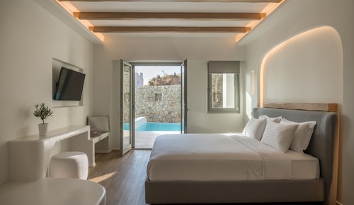 Habitación junior, piscina privada, vistas al mar