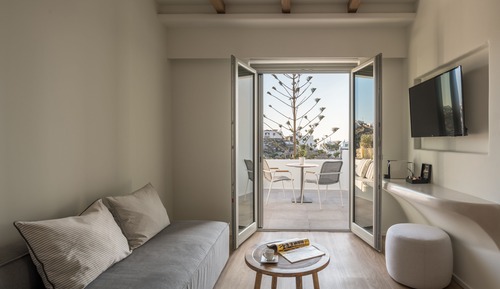 Suite Deluxe, 1 cama de matrimonio grande con sofá cama, vistas al mar