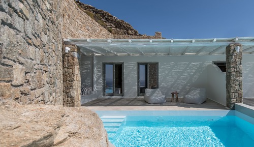 Suite Grand, varias camas, piscina privada, vistas al mar