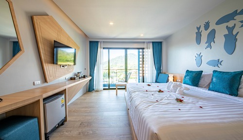 Habitación Deluxe con 1 cama doble o 2 individuales, vistas al mar