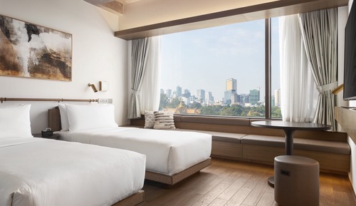 Habitación Deluxe con 2 camas individuales, vistas a la ciudad