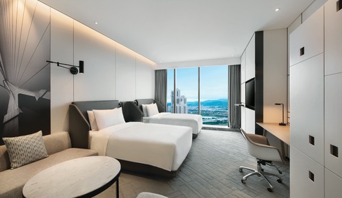 Habitación estándar, 2 camas dobles, vistas al río