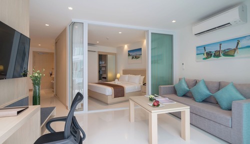 Suite, 1 habitación, vistas parciales al mar