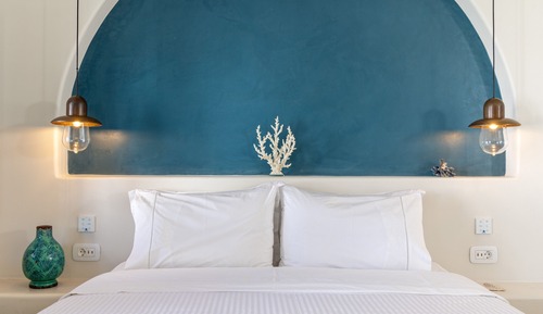 Suite estudio junior, 1 cama de matrimonio, piscina privada, vistas al mar