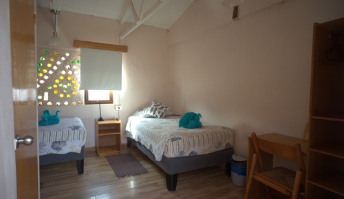 Habitación estándar con 2 camas individuales, baño privado, vistas al jardín
