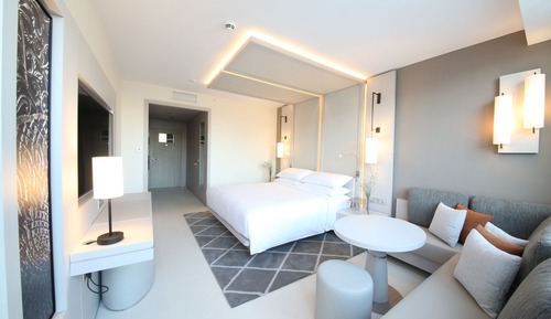 Suite ejecutiva, 1 cama de matrimonio grande, vistas a la piscina