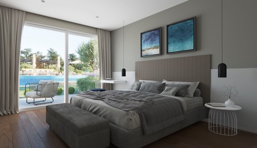 Apartamento de lujo, balcón, vistas a la piscina