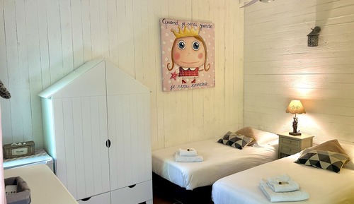 Habitación romántica con 1 cama doble o 2 individuales