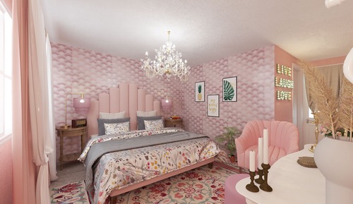Habitación romántica doble, 1 cama de matrimonio, vistas al lago