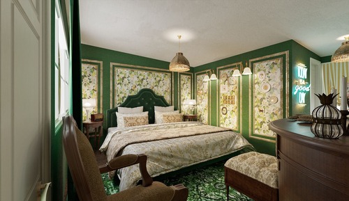 Habitación romántica, 1 cama de matrimonio grande, vistas al lago