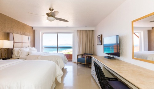 Habitación, 2 camas de matrimonio, no fumadores, vistas al mar