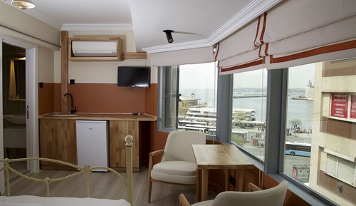 Habitación panorámica, 1 cama doble, vistas al mar, mirando al mar