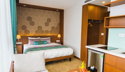 Estudio, 1 cama de matrimonio grande