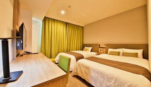 Habitación estándar con 2 camas individuales, vistas a la montaña (Mt.Fuji)