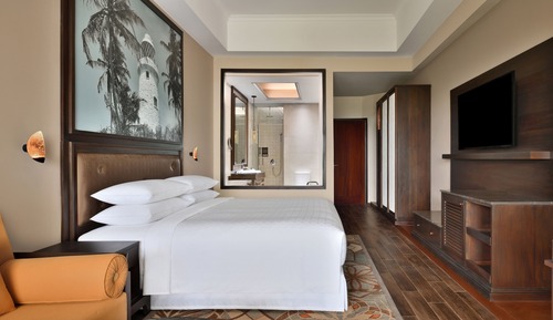 Habitación, 1 cama de matrimonio grande, vistas al jardín