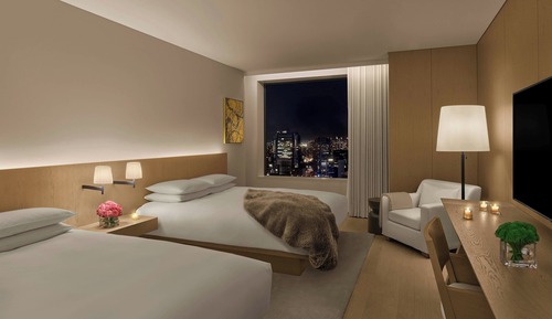 Habitación, 2 camas de matrimonio, vistas a la ciudad