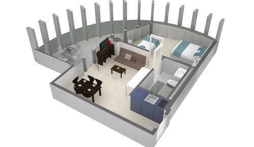 Apartamento, 1 habitación, accesible para personas con discapacidad, balcón