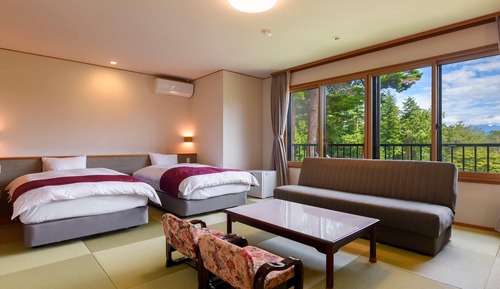 Habitación cuádruple, no fumadores, junto al lago (Japanese Western style)