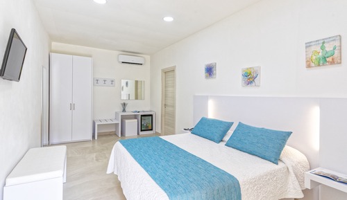Habitación superior con 1 cama doble o 2 individuales, 1 habitación, vistas al jardín
