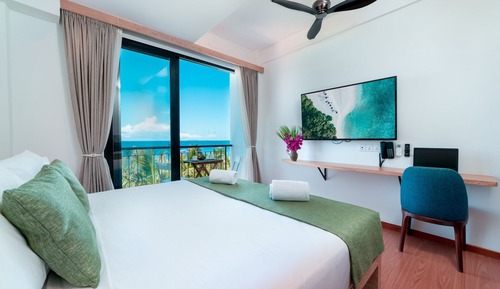 Habitación Deluxe doble, balcón, vistas al mar