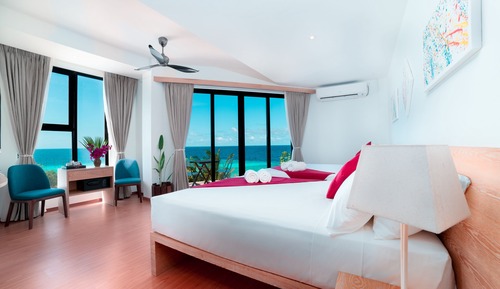 Habitación familiar, balcón, vistas al mar